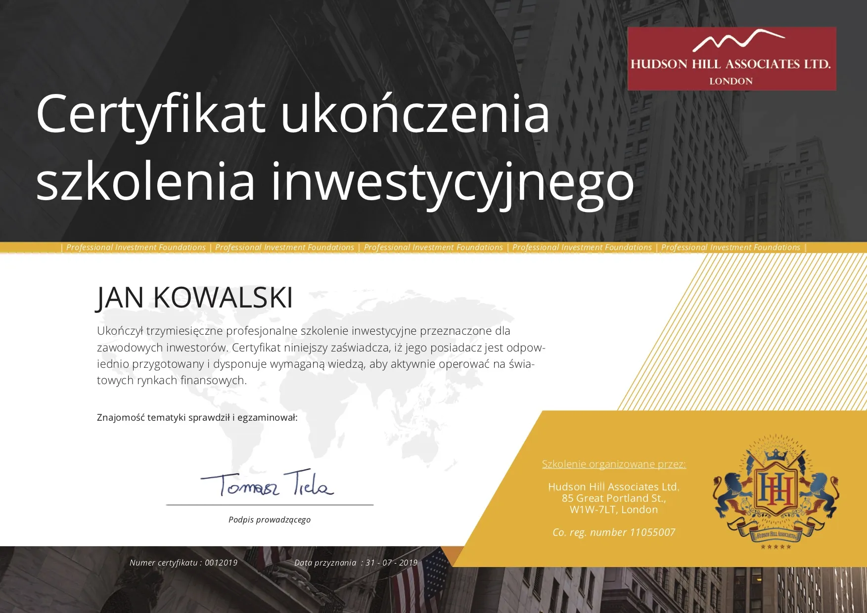 70 absolwentów ukończyło pierwszy w Polsce Uniwersytet Inwestycyjny. Gratuluję!