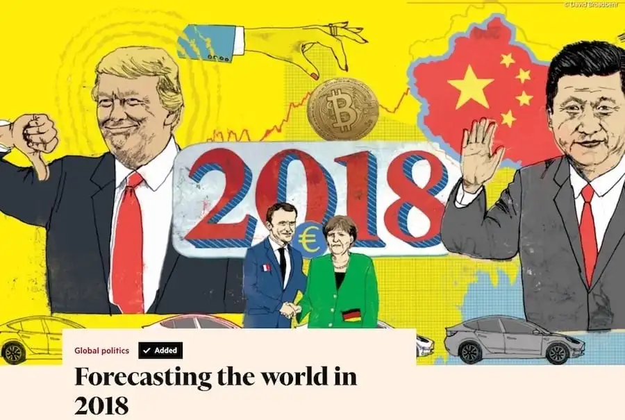 Świat w 2018 roku według dziennikarzy The Financial Times. 10 wybranych prognoz na nadchodzący rok
